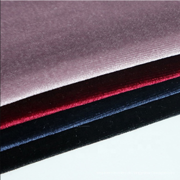 Heißer Verkauf elastischer und weicher Polyester gebürstet Strick KS Velboa Stoff Korean Scholl Velvet Weich für Kleid